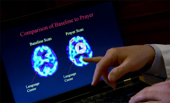 Morgan Freeman's Through the Wormhole examines brain function during prayer.