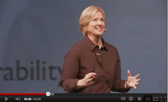 TED talk, Brenee Brown on vulnerability